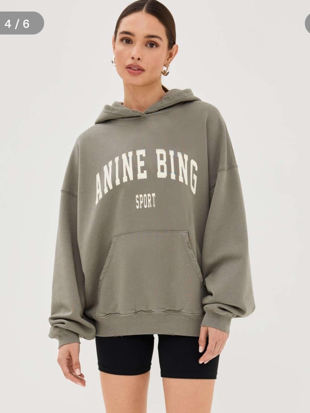ANINE BING Sport Harvey Sweatshirt in Dusty Olive